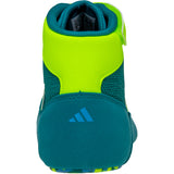 Adidas HVC 2 Kids Wrestling Shoes in Teal, Green, and Cyan back view