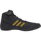 Adidas HVC 2 Wrestling Shoes in Black and Gold side view