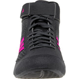Adidas HVC 2 Wrestling Shoes in Black and Hot Pink front view
