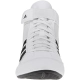 Adidas HVC 2 Wrestling Shoes in White and Black front view