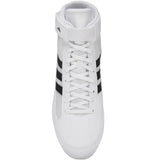 Adidas HVC 2 Wrestling Shoes in White and Black top view