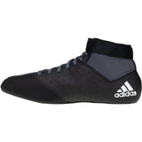 Adidas Mat Hog 2 Wrestling Shoes in Black, Grey and White side view 2