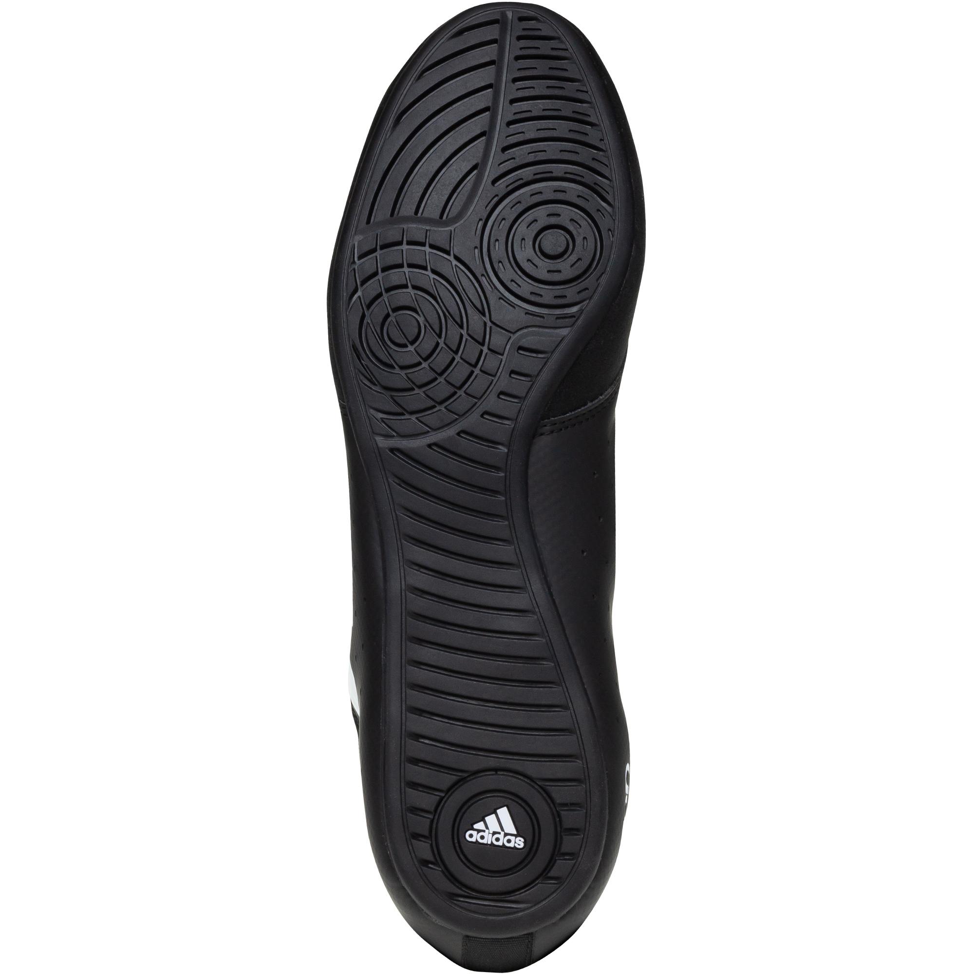 Adidas Mat Hog 2 Wrestling Shoes in Black, Grey and White sole view