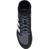 Adidas Mat Hog 2 Wrestling Shoes in Black, Grey and White top view