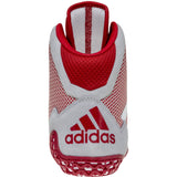 Adidas Mat Wizard 5 Wrestling Shoes in Red, Grey, and White back view