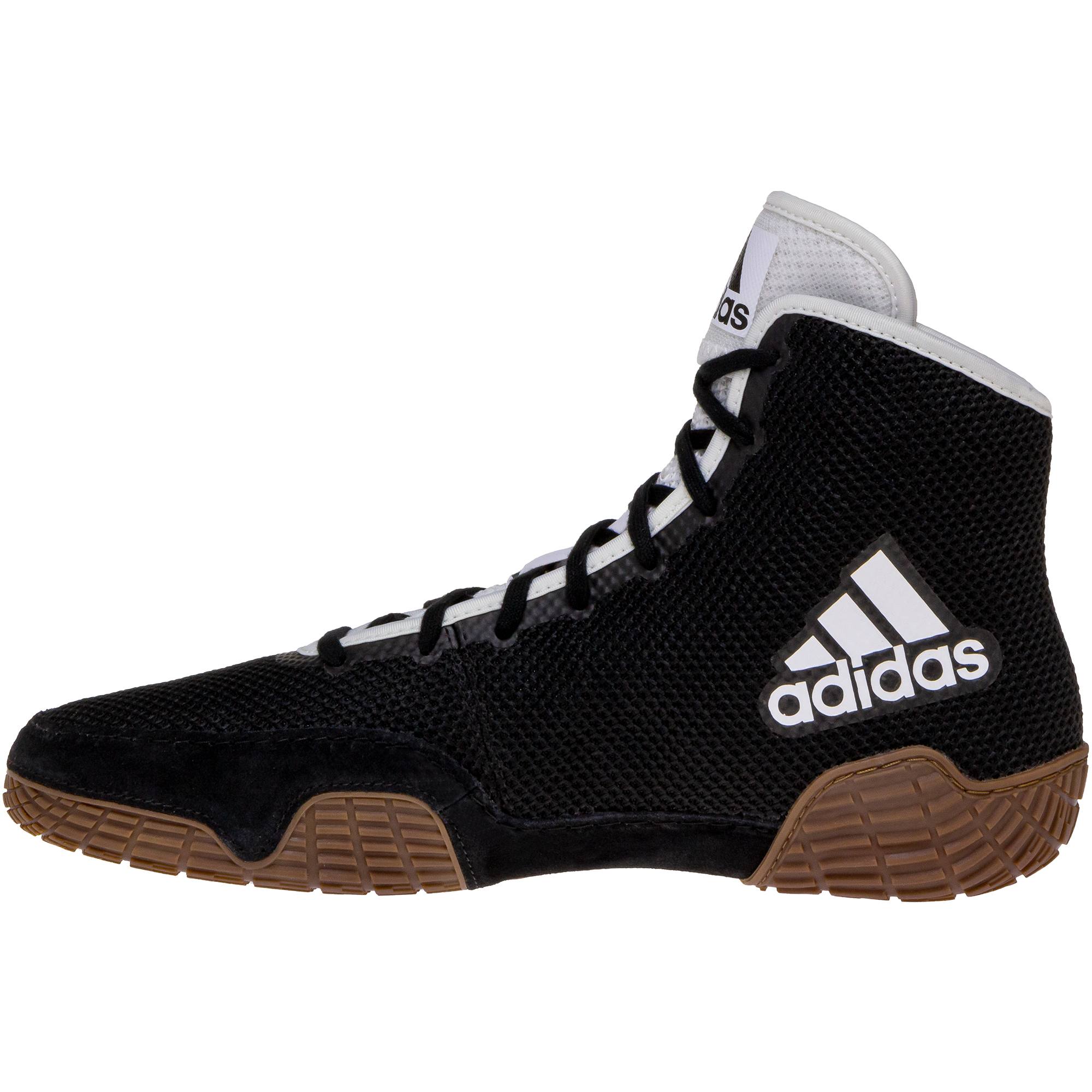 Adidas Tech Fall 2 Kids Wrestling Shoes in Black and White side view 2