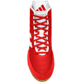 Adidas Tech Fall 2 Wrestling Shoes in Red and White top view