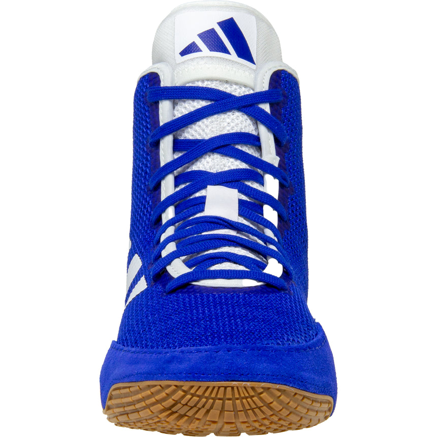Adidas Tech Fall 2 Wrestling Shoes in Royal and White front view