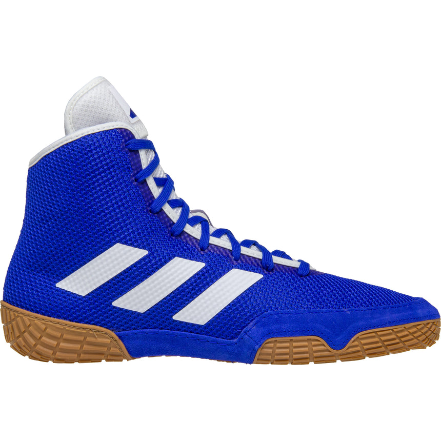 Adidas Tech Fall 2 Wrestling Shoes in Royal and White side view
