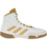 Adidas Tech Fall 2 Wrestling Shoes in White and Gold side view