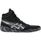 ASICS Aggressor 6 Wrestling Shoes in Black and Silver side view