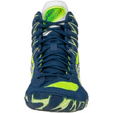ASICS Aggressor 6 Wrestling Shoes in Green and Lime front view