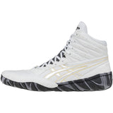 ASICS Aggressor 6 Wrestling Shoes in White and Gold side view 2