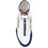 ASICS Dan Gable EVO 3 Wrestling Shoes – White Rich Gold – top view