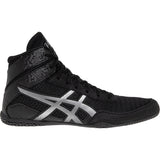 ASICS Matcontrol 3 Wrestling Shoes in Black and Silver side view