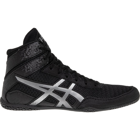 ASICS Matcontrol 3 Wrestling Shoes in Black and Silver side view