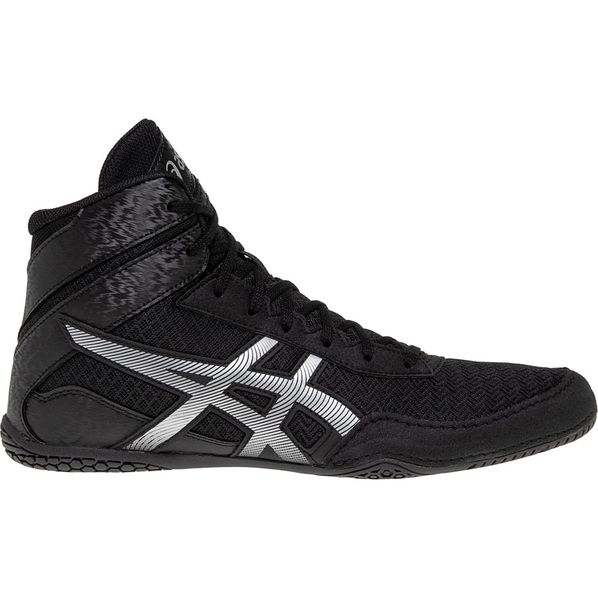 ASICS Matcontrol 3 Wrestling Shoes in Black and Silver side view