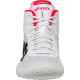ASICS Matflex 7 Kids Wrestling Shoes in White, Black, and Pink front view