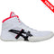 ASICS Matflex 7 Kids Wrestling Shoes in White, Black, and Pink side view