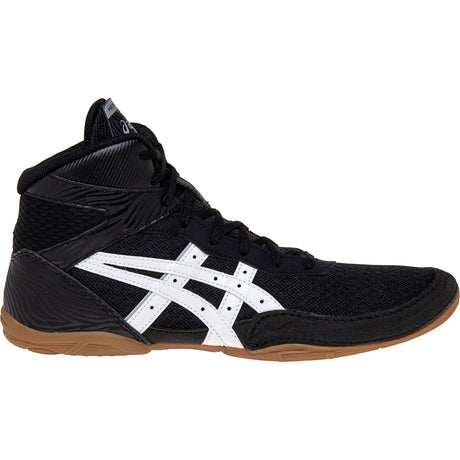 ASICS Matflex 7 Wrestling Shoes in Black and White side view