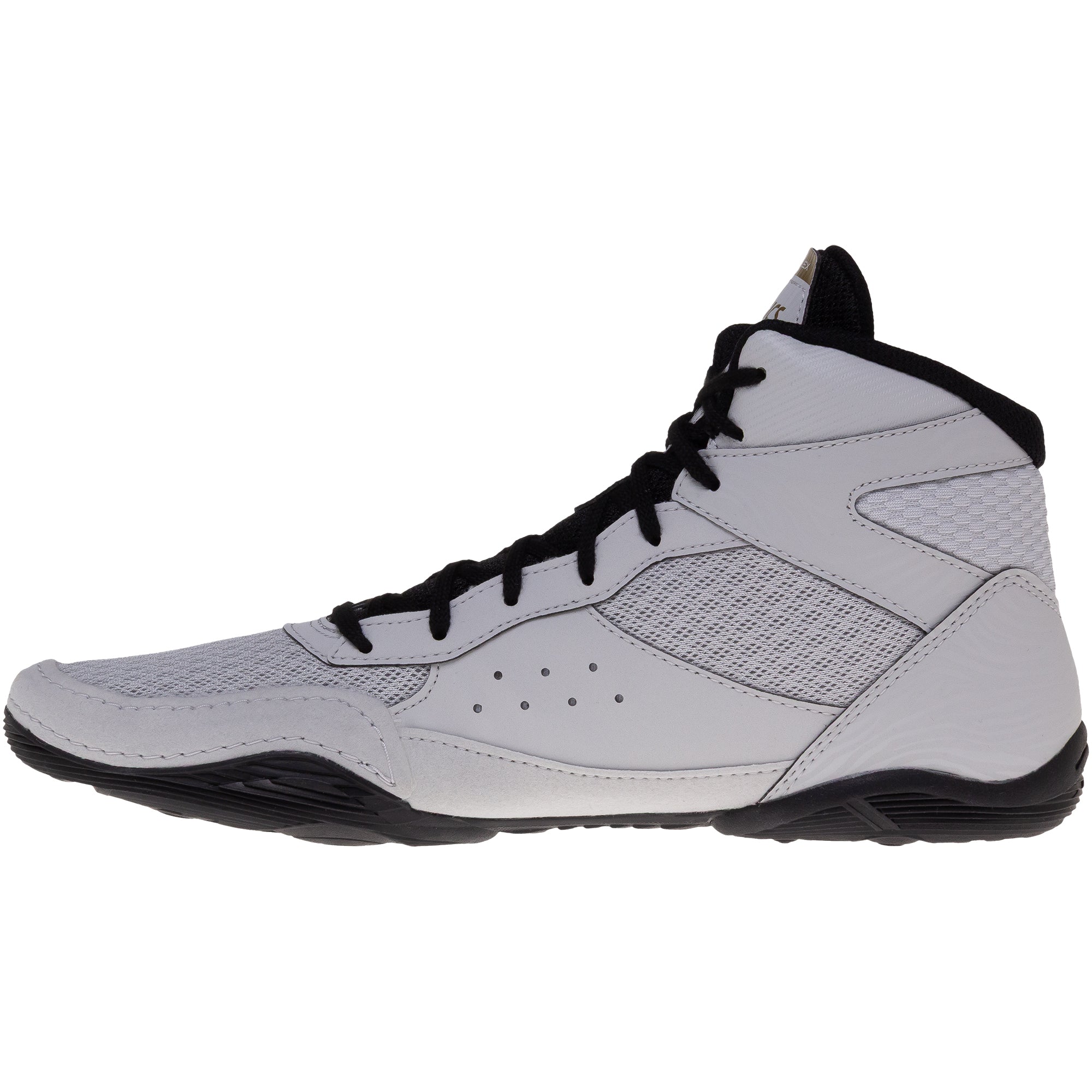 ASICS Matflex 7 Wrestling Shoes in Grey and Black side view 2