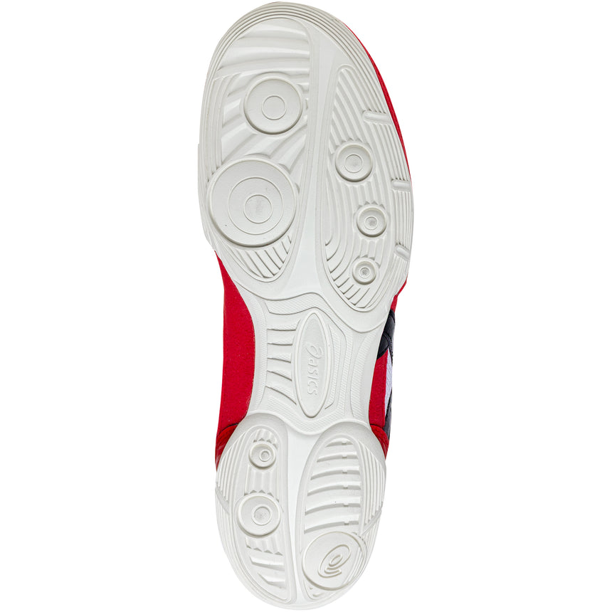 ASICS Matflex 7 Wrestling Shoes in Red and Black sole view