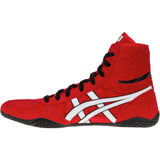 ASICS Prime Attack Wrestling Shoes in Red and White side view 2