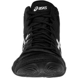 ASICS Snapdown 4 Kids Wrestling Shoes in Black and White front view
