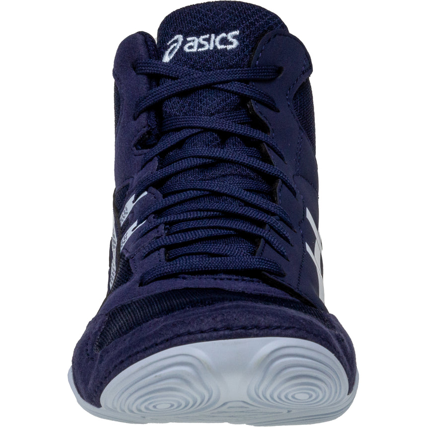 ASICS Snapdown 4 Kids Wrestling Shoes in Dark Blue and Grey front view
