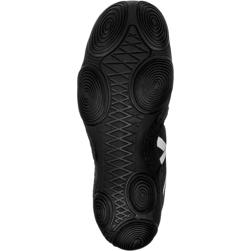 ASICS Snapdown 4 Wide Wrestling Shoes in Black and White sole view