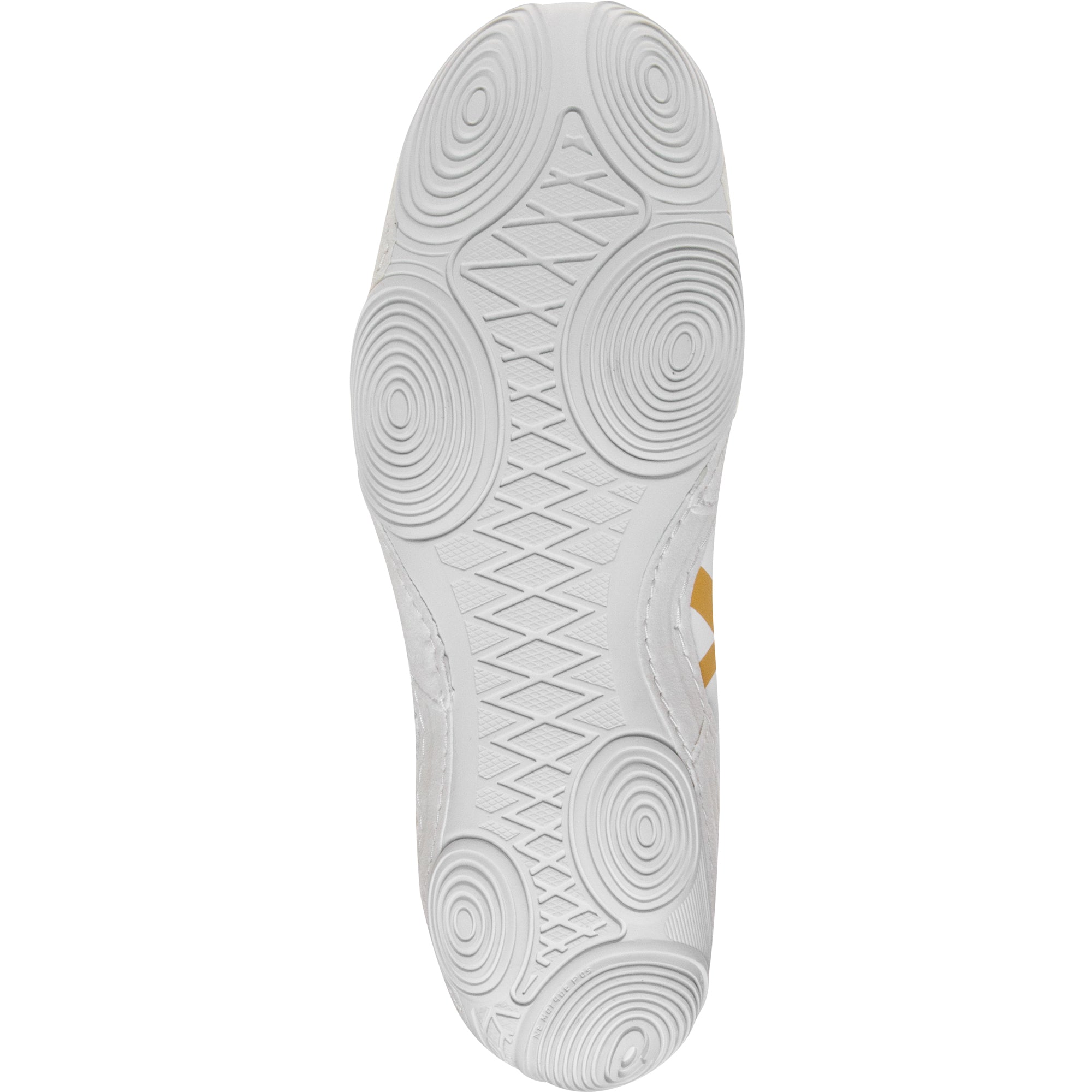 ASICS Snapdown 4 Wrestling Shoes in White and Gold sole view