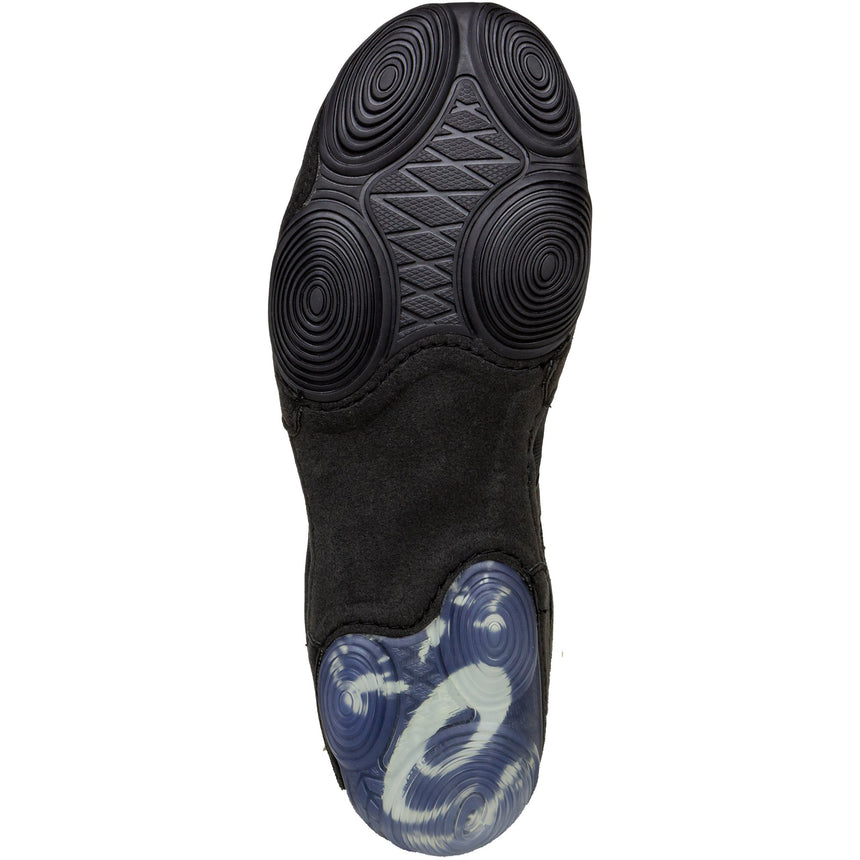 ASICS Split Elite Wrestling Shoes in Black and Gold sole view