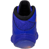 ASICS Split Elite Wrestling Shoes in Royal and Orange back view