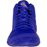 ASICS Split Elite Wrestling Shoes in Royal and Orange front view