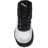 ASICS Split Elite Wrestling Shoes in White and Black top view