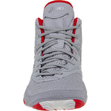 ASICS Women’s MatBlazer Wrestling Shoes in Grey and Red front view