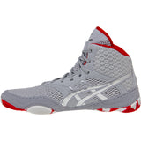 ASICS Women’s MatBlazer Wrestling Shoes in Grey and Red side view 2