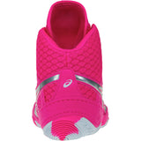 ASICS Women’s MatBlazer Wrestling Shoes in Pink and Silver back view