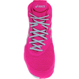 ASICS Women’s MatBlazer Wrestling Shoes in Pink and Silver top view