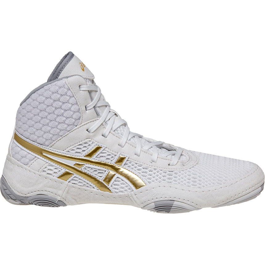 ASICS Women’s MatBlazer Wrestling Shoes in White and Gold side view