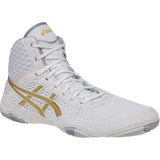 ASICS Women’s MatBlazer Wrestling Shoes in White and Gold side view 3
