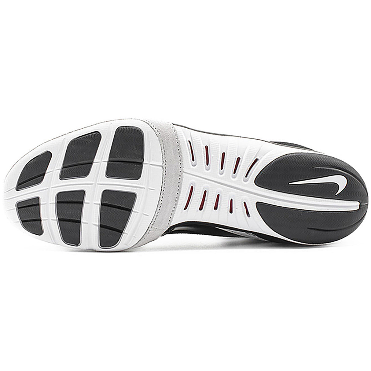 Nike Freek Wrestling Shoes in Black and White from the bottom