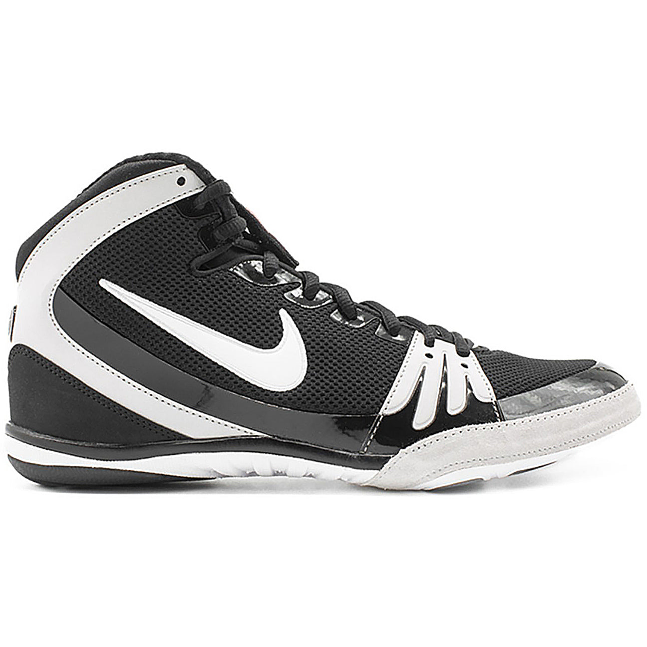 Nike Freek Wrestling Shoes in Black and White from the side