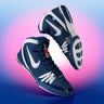 Nike Freek Wrestling Shoes in Navy Blue and White hero image