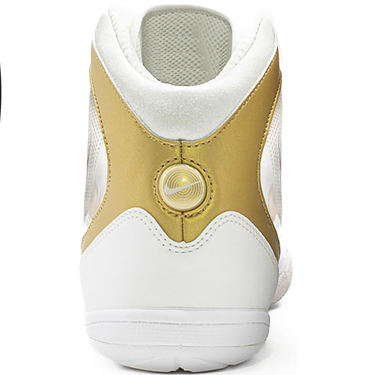 Nike Freek Wrestling Shoes in White and Gold from the back