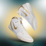 Nike Freek Wrestling Shoes in White and Gold hero image