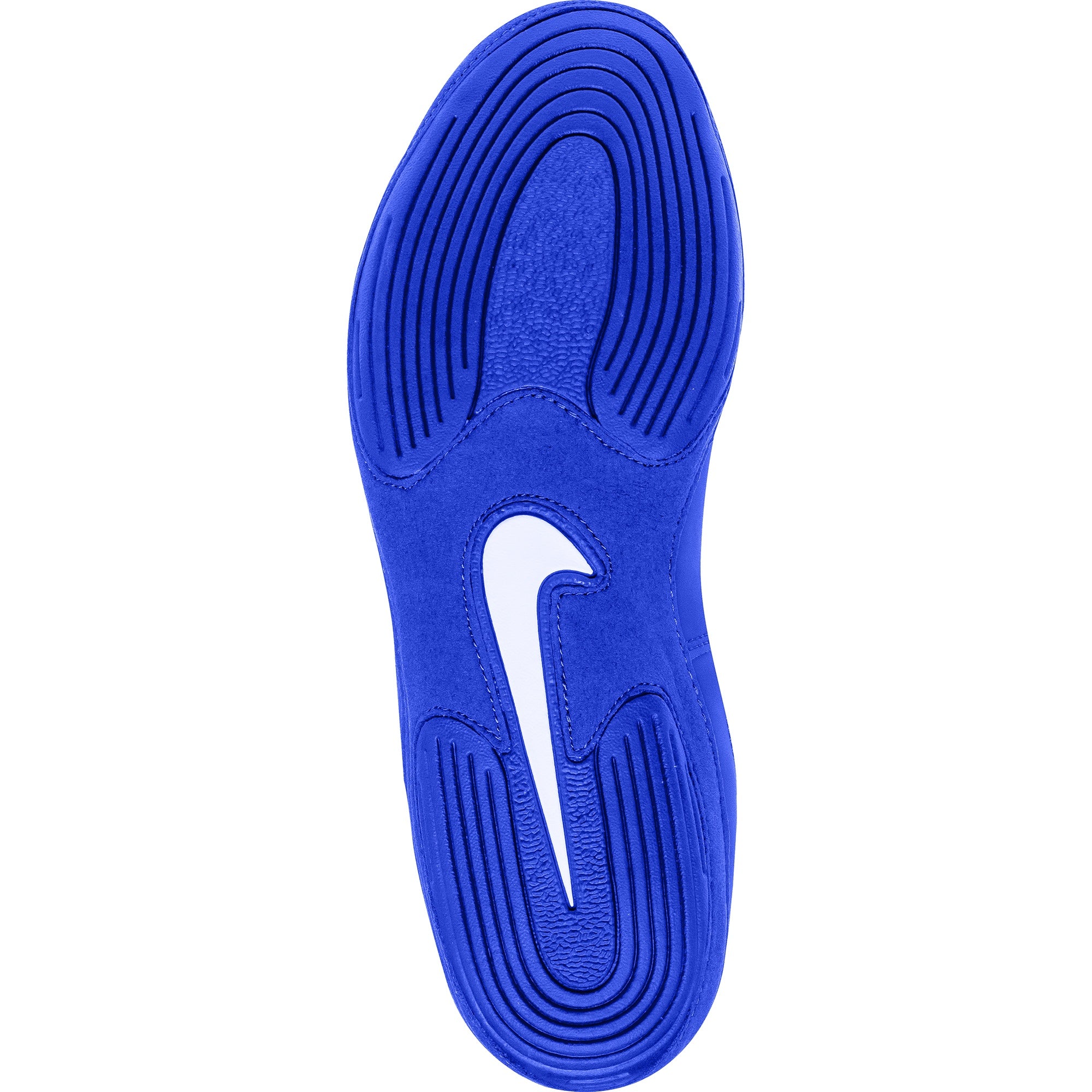 Nike Inflict 3 LE Kids Wrestling Shoes in Royal and Silver sole view