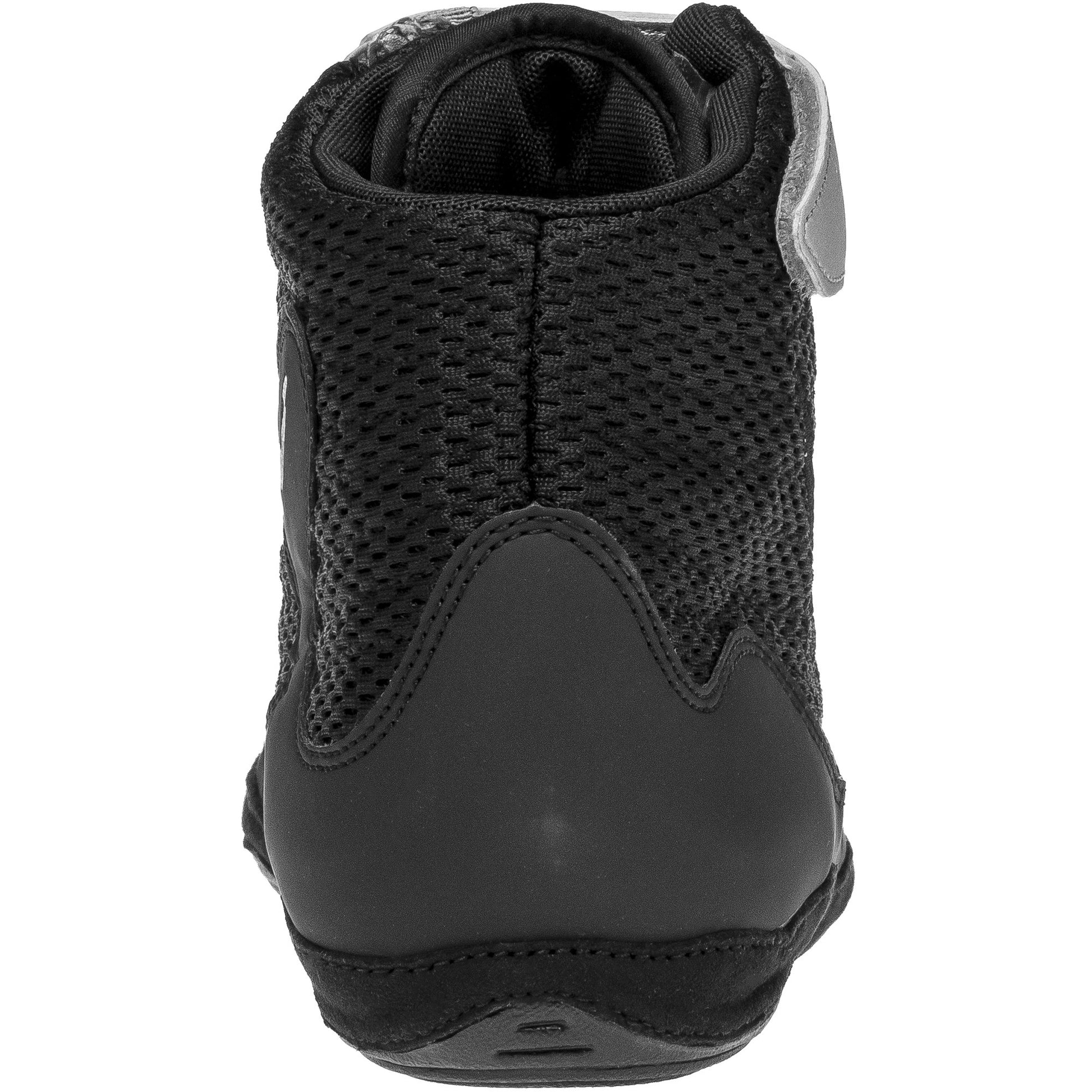 Nike Inflict 3 Wrestling Shoes in Black and Silver back view