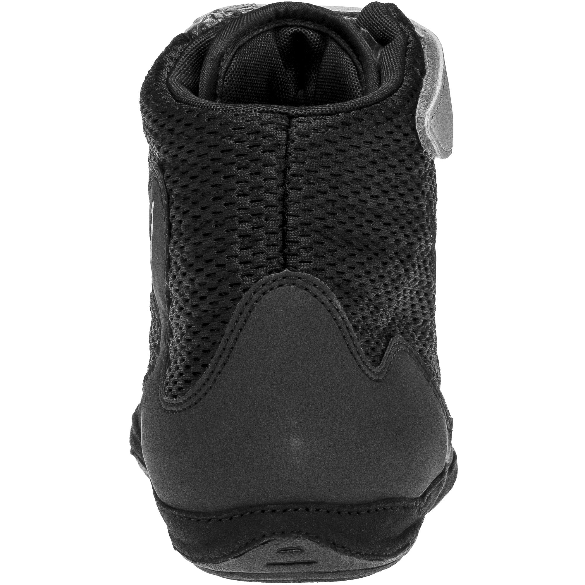 Nike Inflict 3 Wrestling Shoes in Black and Silver back view