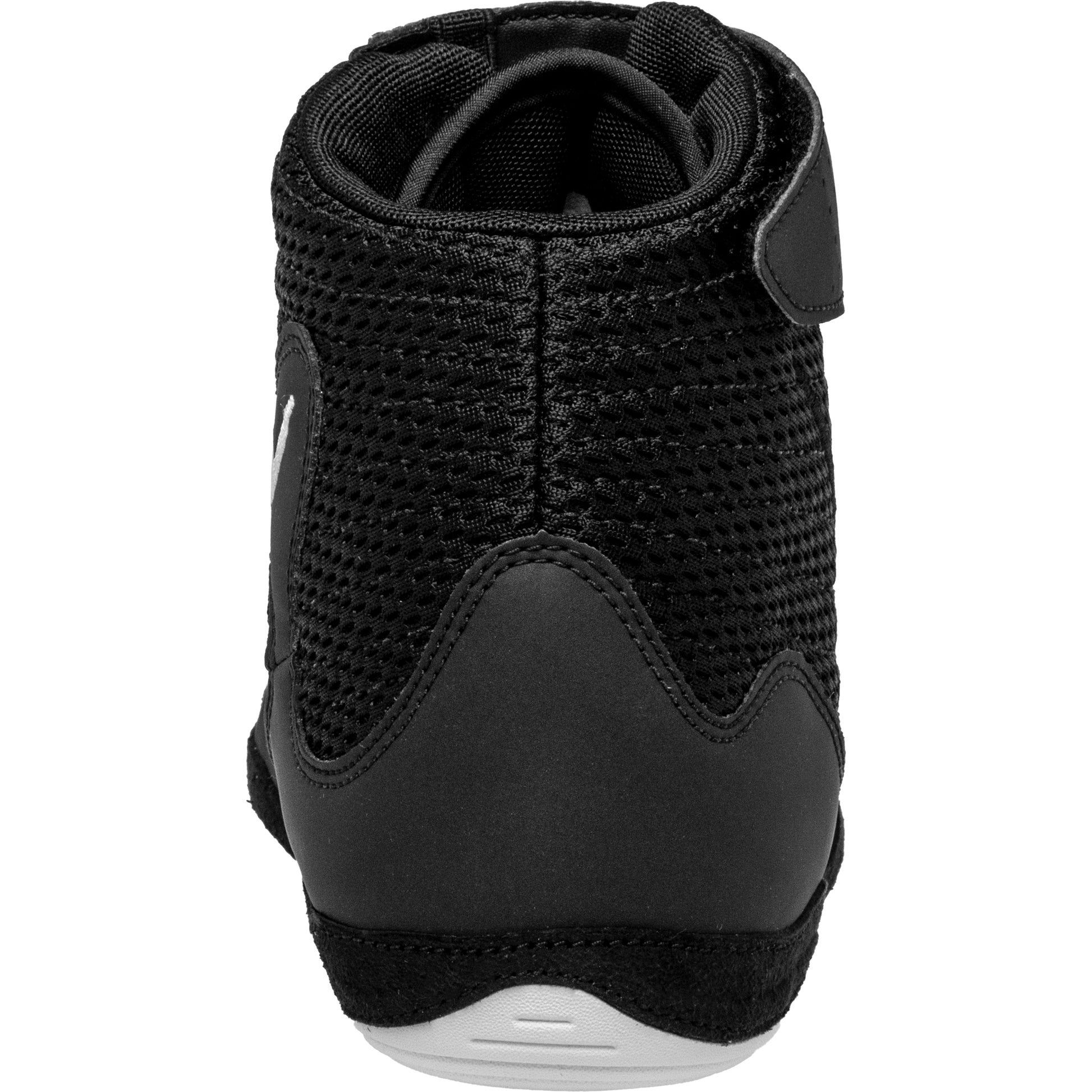 Nike Inflict 3 Wrestling Shoes in Black and White back view